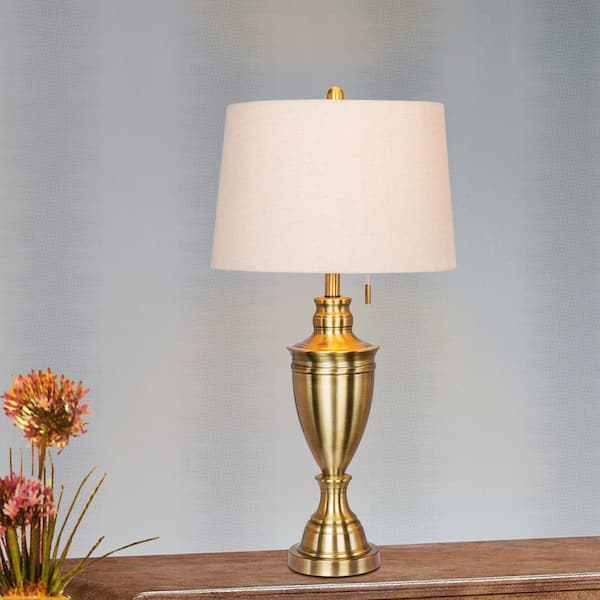 Fangio Lighting 31 in. Classic Urn Antique Brass Table Lamp W