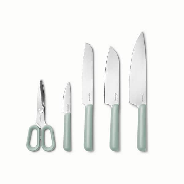 CARAWAY HOME 5-Piece Stainless Steel Knife Set in Mist
