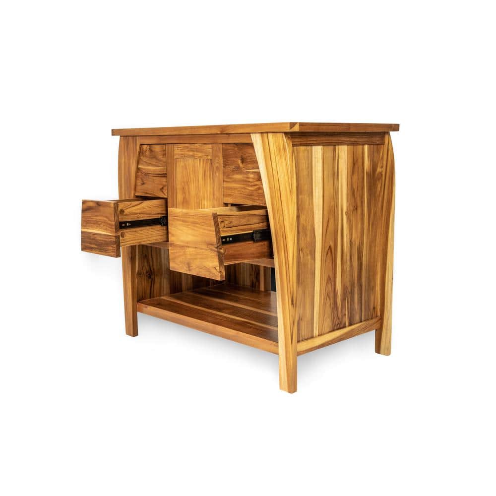 Tranquility Teak Modern 36" Freestanding Vanity with Dual Drawers