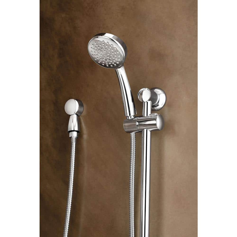 Brushed Nickel Adjustable Handheld Shower Head with Slide Bar