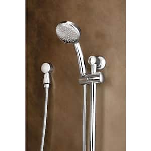 1-Spray Eco-Performance 4 in. Hand Shower with Slide Bar in Brushed Nickel
