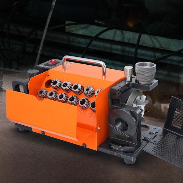 Drill Bits Sharpener 3-13mm 4500 PRM Corded Steel End Mill Grinder Sharpener with 11 Collets 95° to 135° Adjustable,Hose
