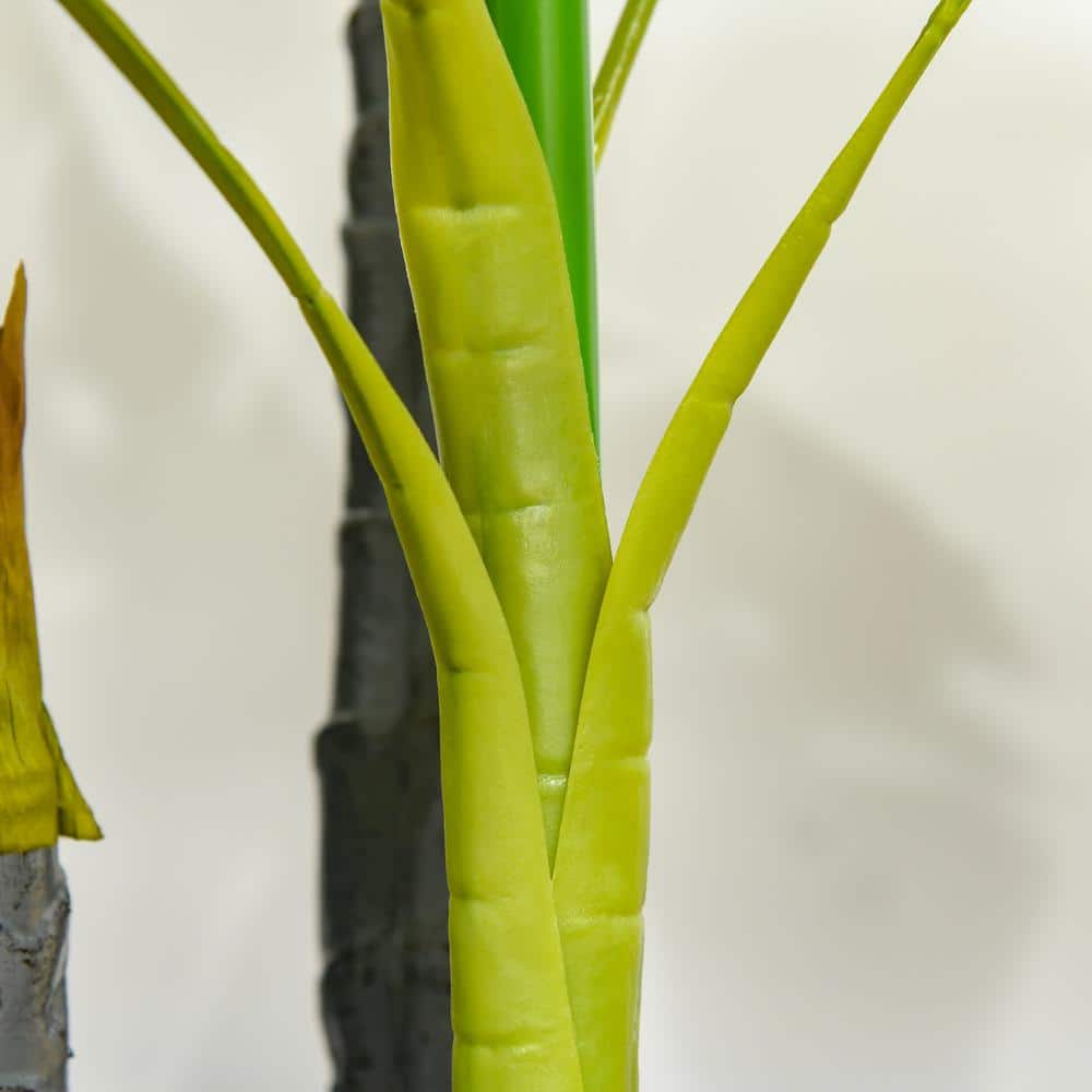 4ft Green Artificial Monstera Tree in Black Pot