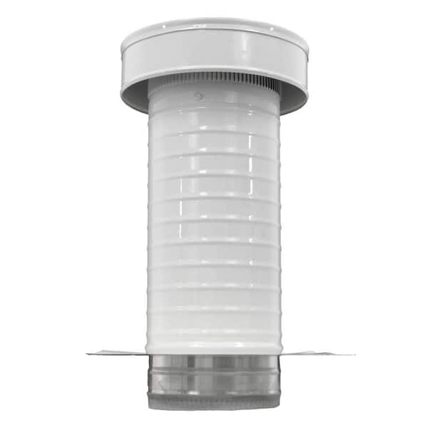Active Ventilation 6 in. Dia. Aluminum Keepa Roof Jack in White