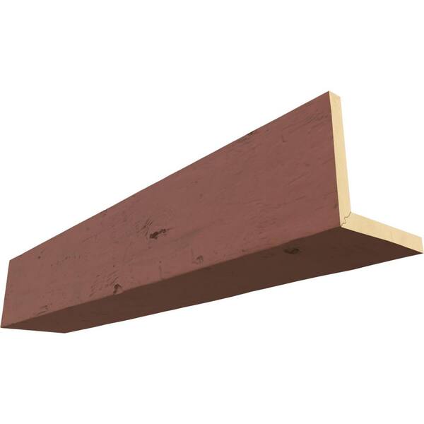 Ekena Millwork Endurathane 4 in. H x 12 in. W x 8 ft. L Knotty Pine Redwood Faux Wood Beam