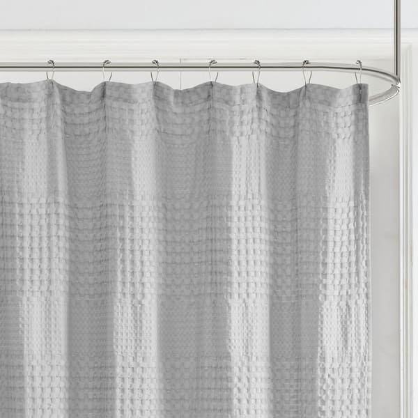 Madison Park Eider Grey 72 In Super, Solid Grey Shower Curtain