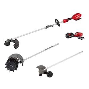 M18 FUEL 18V Lithium-Ion Brushless Cordless QUIK-LOK String Trimmer 8Ah Kit w/M18 FUEL Rubber Broom & Edger Attachments