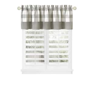 Hunter 14 in. L Polyester/Cotton Window Curtain Valance in Grey
