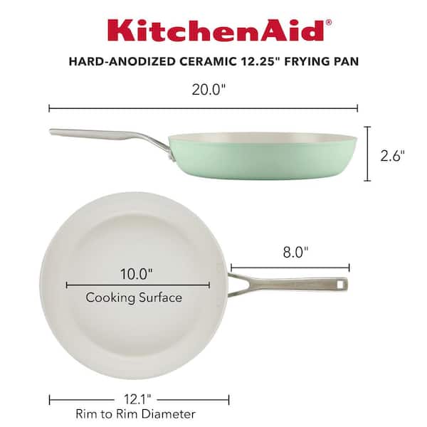 KitchenAid Hard Anodized Ceramic 10-Piece Hard Anodized Aluminum Nonstick  Cookware Set with Lids, Pistachio 84820 - The Home Depot
