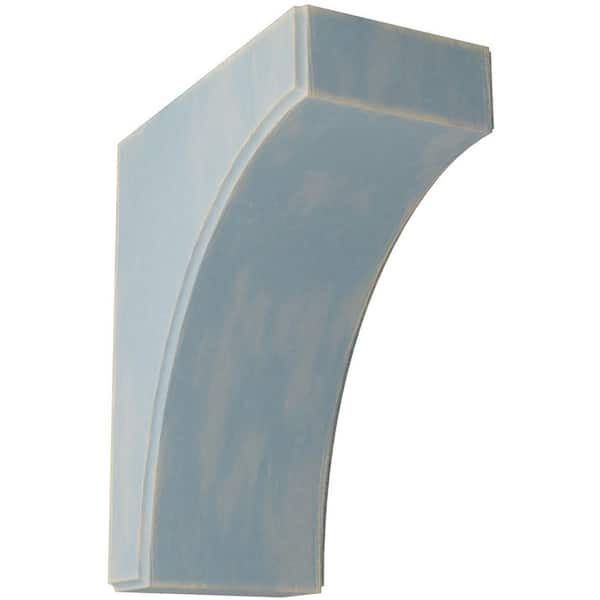 Ekena Millwork 5-1/4 in. x 12 in. x 10 in. Driftwood Blue Clarksville Wood Vintage Decor Bracket