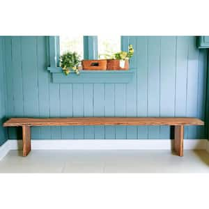 105 in. Brown Solid Wood Dining Bench