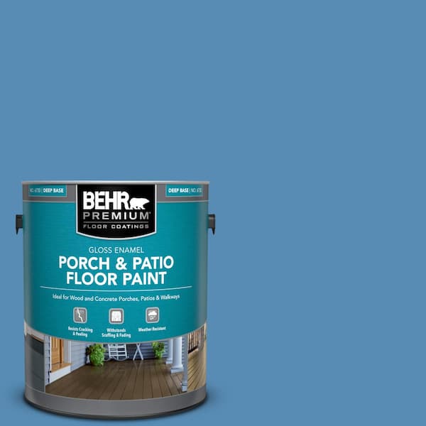 BEHR PREMIUM 1 gal. #M520-5 Alpha Blue Gloss Enamel Interior/Exterior Porch and Patio Floor Paint