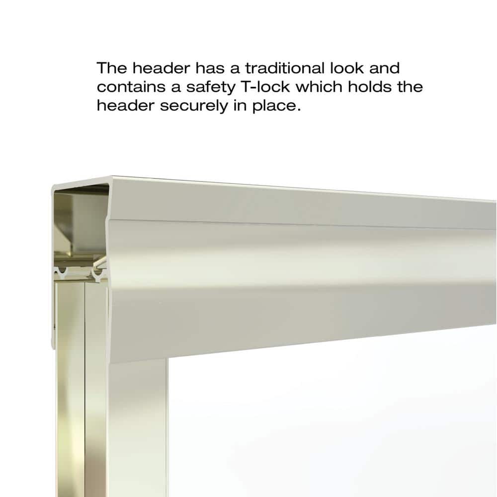 Classic Brushed Nickel Sliding Bathtub Shower Door with Obscure Glass