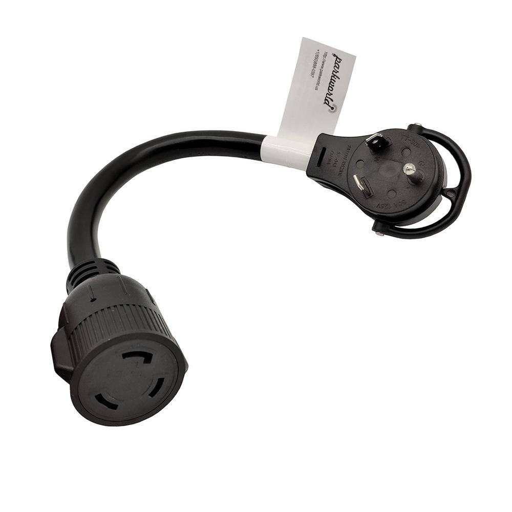 1 ft. 10/3 STW 3-Wire RV 30 Amp TT-30P Plug to L5-30R Generator Adapter Cord price history on PriceWatchPro