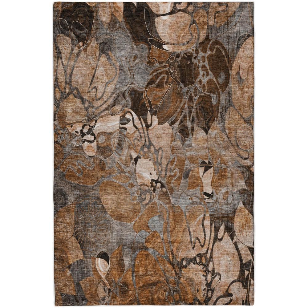 Dream Shag Premium Machine Washable Abstract ADS558 Paprika 5 ft. x 7 ft. 6 in. Area Rug price history on PriceWatchPro
