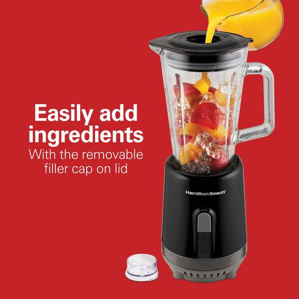 Black Blender with Glass Jar 
