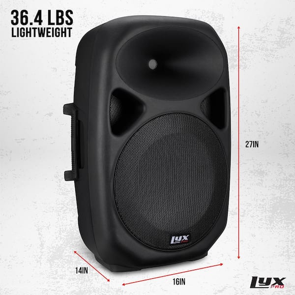 LYXPRO 15 in. Portable PA Speaker Powered, PA System with