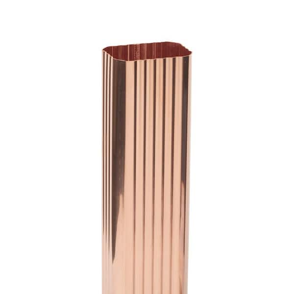 2 in. x 3 in. x 10 ft. Copper Downspout