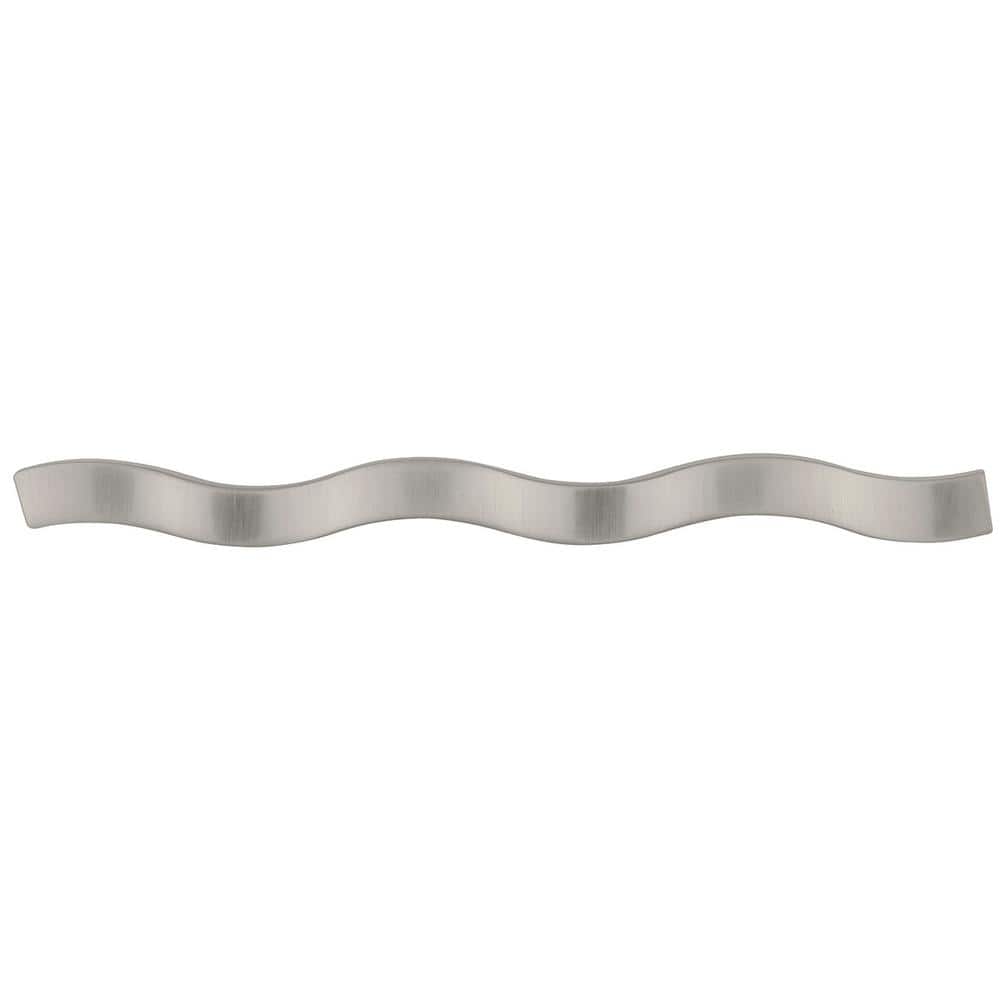 Satin Nickel Wave Designer Cabinet Handle, 5-inch