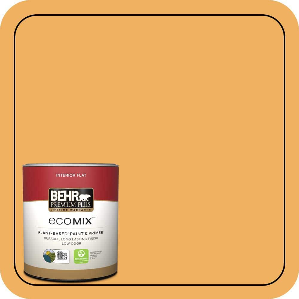 1 qt. #PMD-74 Sweet Honey Flat EcoMix Plant-Based Interior Paint & Primer price history on PriceWatchPro
