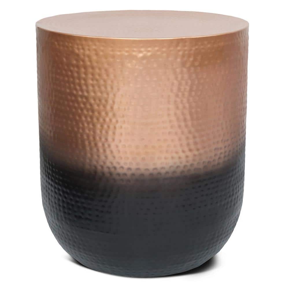 Nova 19" Copper Ombre Round Metal Side Table
