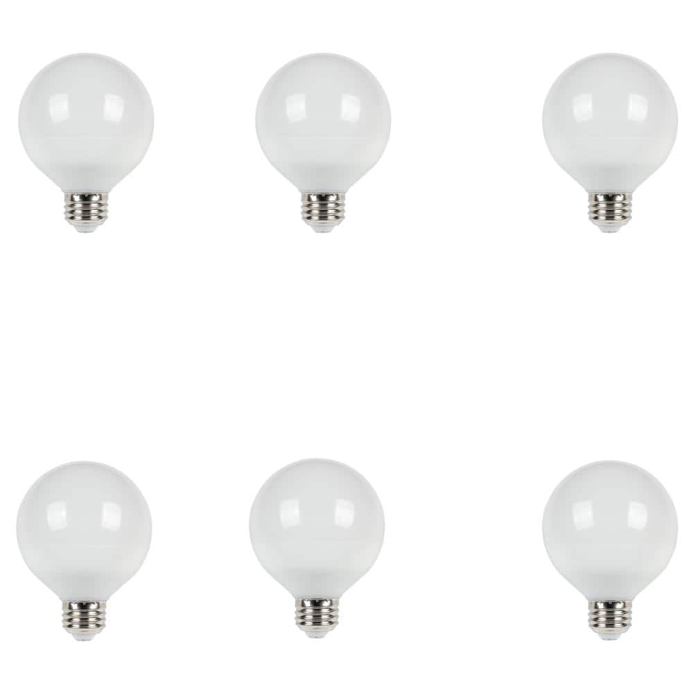 Cool Bright G25 Dimmable Led Light Bulb, Cool White Vanity Light Bulbs