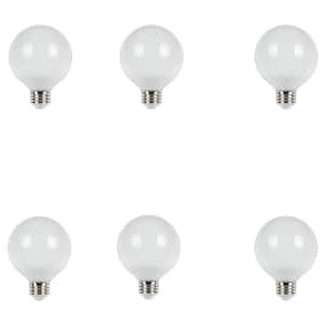 75W Equivalent Cool Bright G25 Dimmable LED Light Bulb (6 Pack)