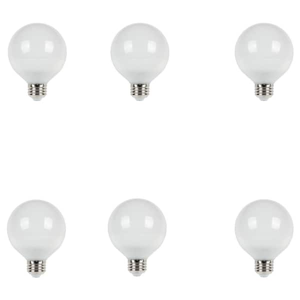 Westinghouse 75W Equivalent Cool Bright G25 Dimmable LED Light Bulb (6 Pack)