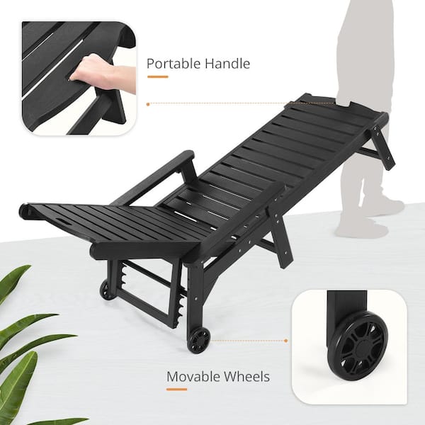 LUE BONA Helen Black Recycled Plastic Polywood Outdoor LUE BONA Helen Black Recycled Plastic Polywood Outdoor