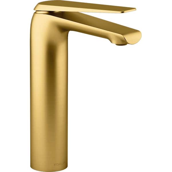 KOHLER Avid Single Handle Single Hole Bathroom Faucet with 1.2 GPM in Vibrant Brushed Moderne Brass