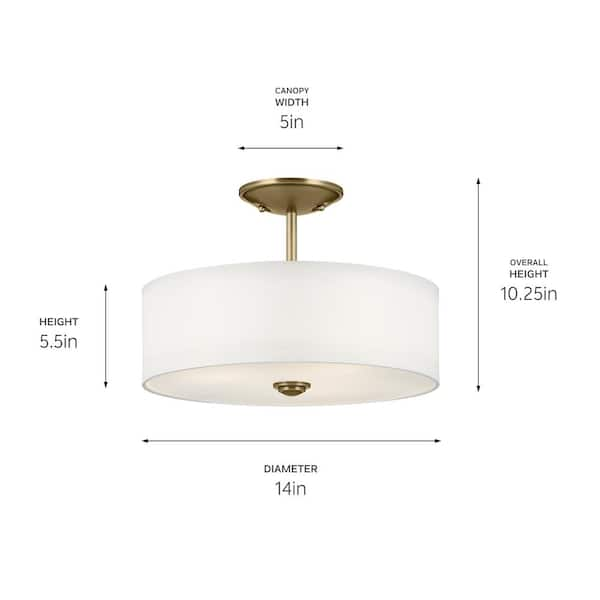 Kichler shailene 3 light store semi flush