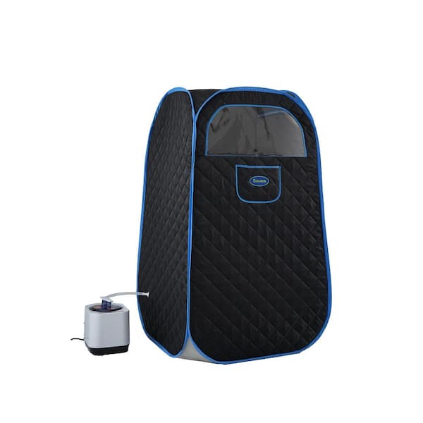 Unbranded 1-Person Folding Black Steam Sauna with 1000-Watt and 2.2L Steam Generator and FCC Certification
