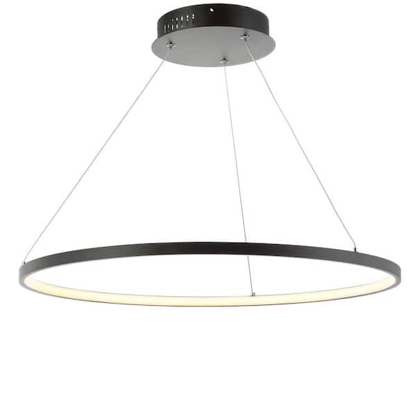 Brice 34-Watt Matte Black Integrated LED Pendant