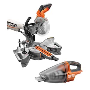 18V Cordless 2-Tool Combo Kit with Brushless 7-1/4 in. Dual Bevel Sliding Miter Saw and Compact Hand Vacuum (Tools Only)