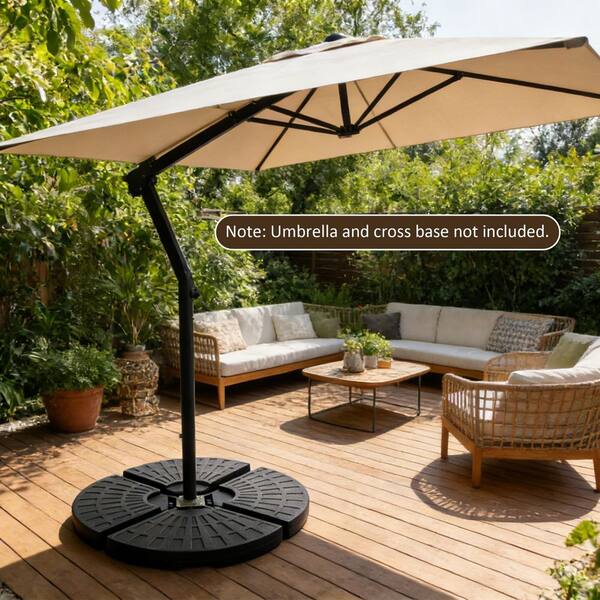 heavy base for large patio umbrella Beefy Duty Offset Stand With 180 Lb Sand Or Water Fill Capacity Wind Resistant 8 To 10 Feet Cantilever Umbrellas Its constructed with a sturdy Heavy-Duty Weighted Umbrella Base with