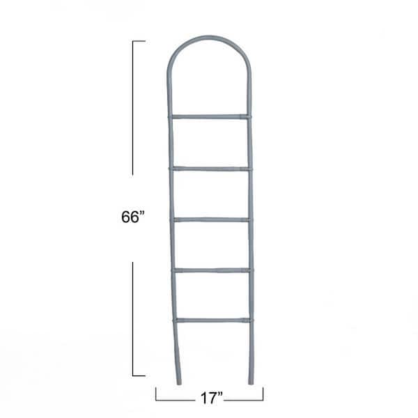 3R 16.5 in. Bamboo Blanket Ladder in Matte Grey EC0755 - The Home Depot