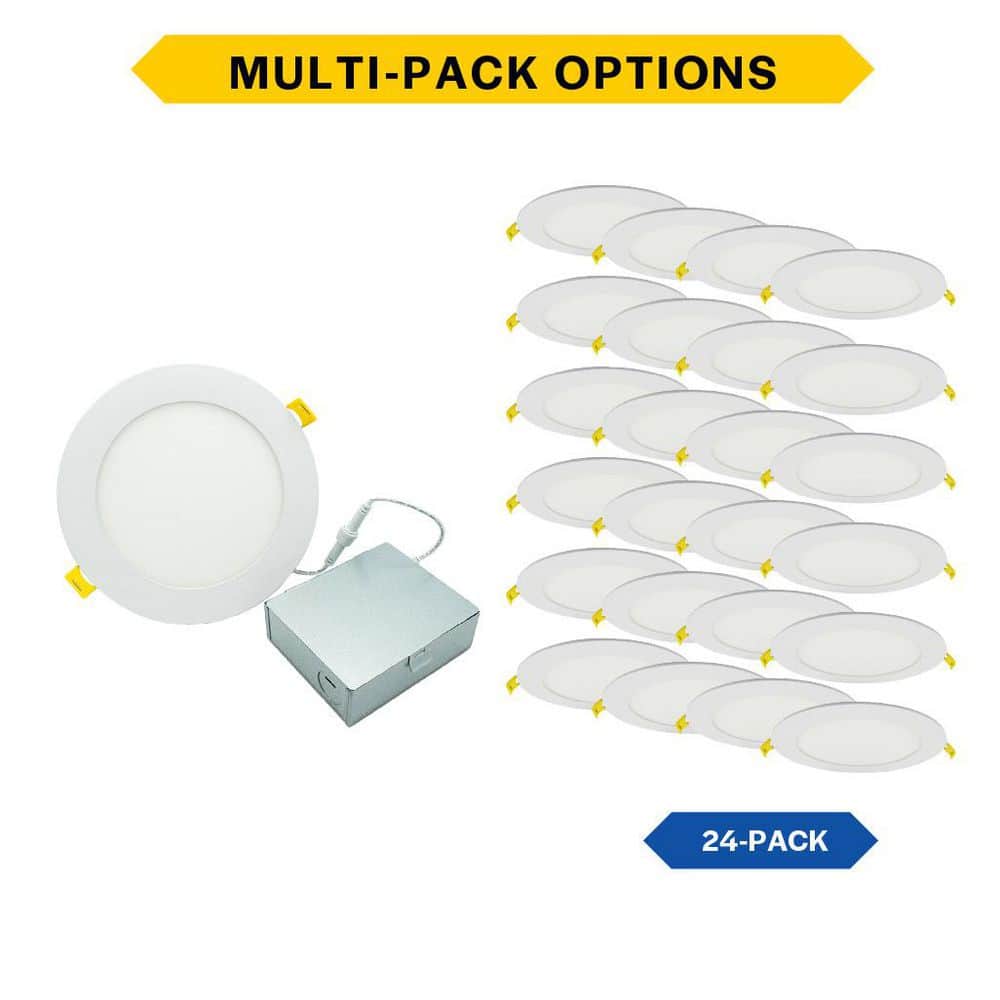 Pro LED Select Slim Downlight 5 in. 12-Watt 2700K-5000K Color Selectable Dimmable JA-8 24-Pack price history on PriceWatchPro