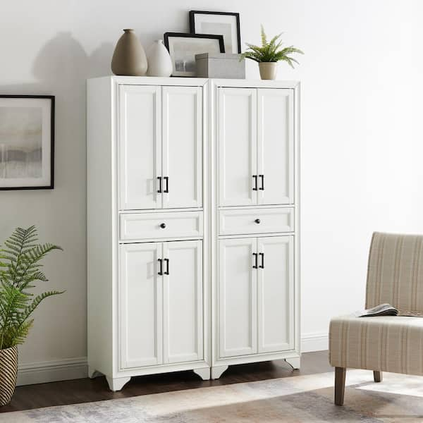 Bartlett Tall Storage Pantry White - 2 Stackable Pantries - Crosley  KF33021WH