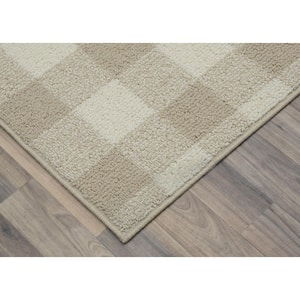 Country Living Tan/Ivory 5 ft. x 7 ft. Checker Board Area Rug