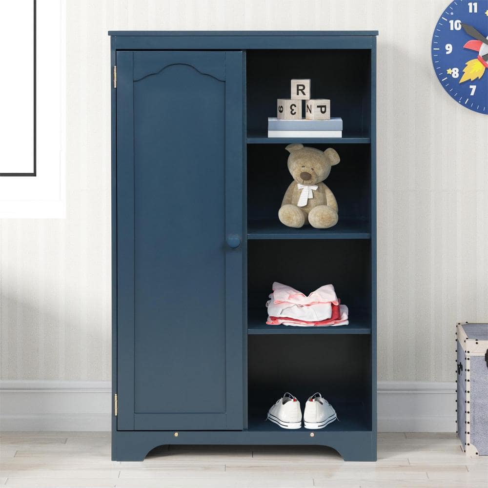 Kids Parke Navy Blue Desk and Hutch