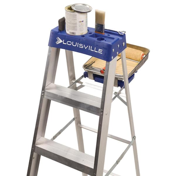 Louisville Ladder AS3006 Aluminum 6-Foot Ladder 300-Pound Duty Rating,  Silver - Six Foot Step Ladder 