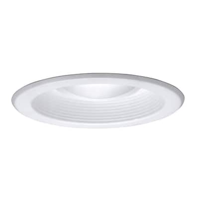 5 in. White Recessed Ceiling Light with Baffle Trim