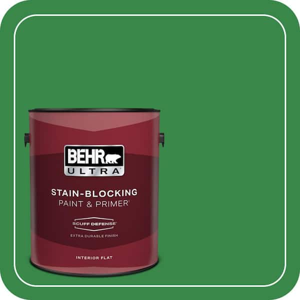 BEHR ULTRA 1 gal. #P400-7 Paradise of Greenery Extra Durable Flat Interior Paint & Primer