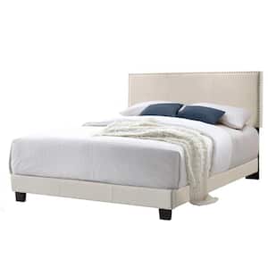 Royale Beige Linen Full Upholstered Bed