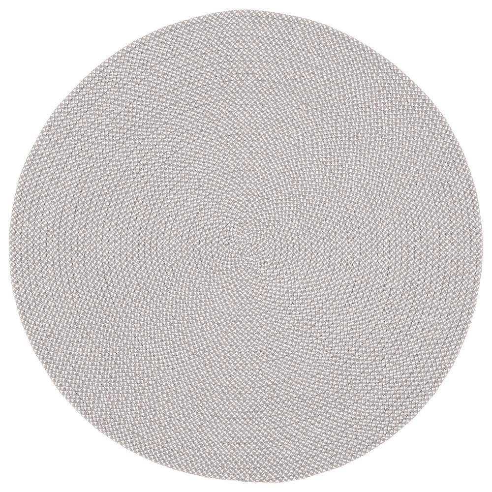 Braided Gray Ivory 4 ft. x 4 ft. Abstract Round Area Rug price history on PriceWatchPro