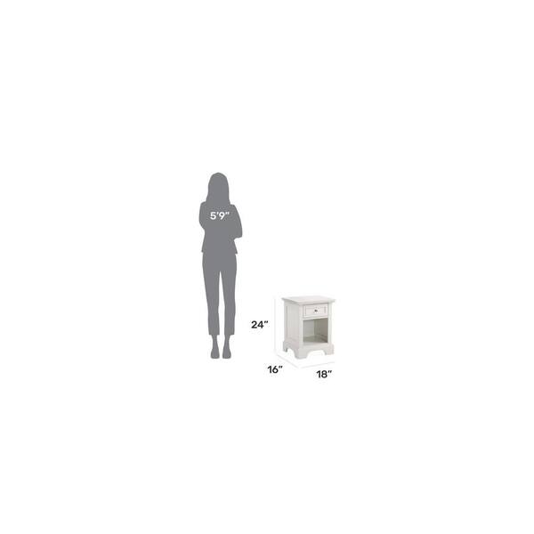 HOMESTYLES Naples 1-Drawer Off-White Night Stand 24 in. x 18 HOMESTYLES Naples 1-Drawer Off-White Night Stand 24 in. x 18