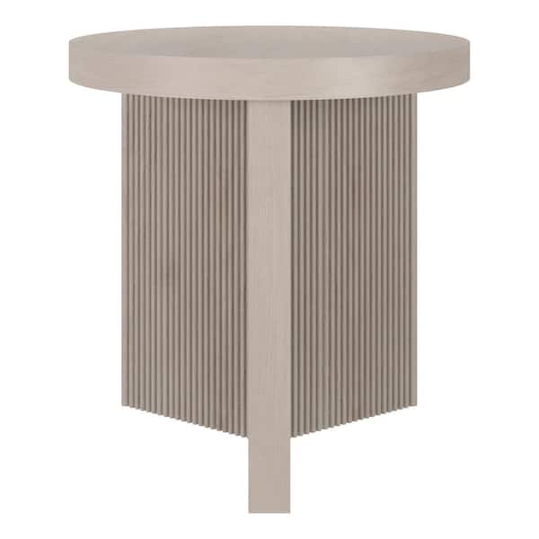 Meyer&Cross Holm 22 in. Alder White Round MDF Top End Table