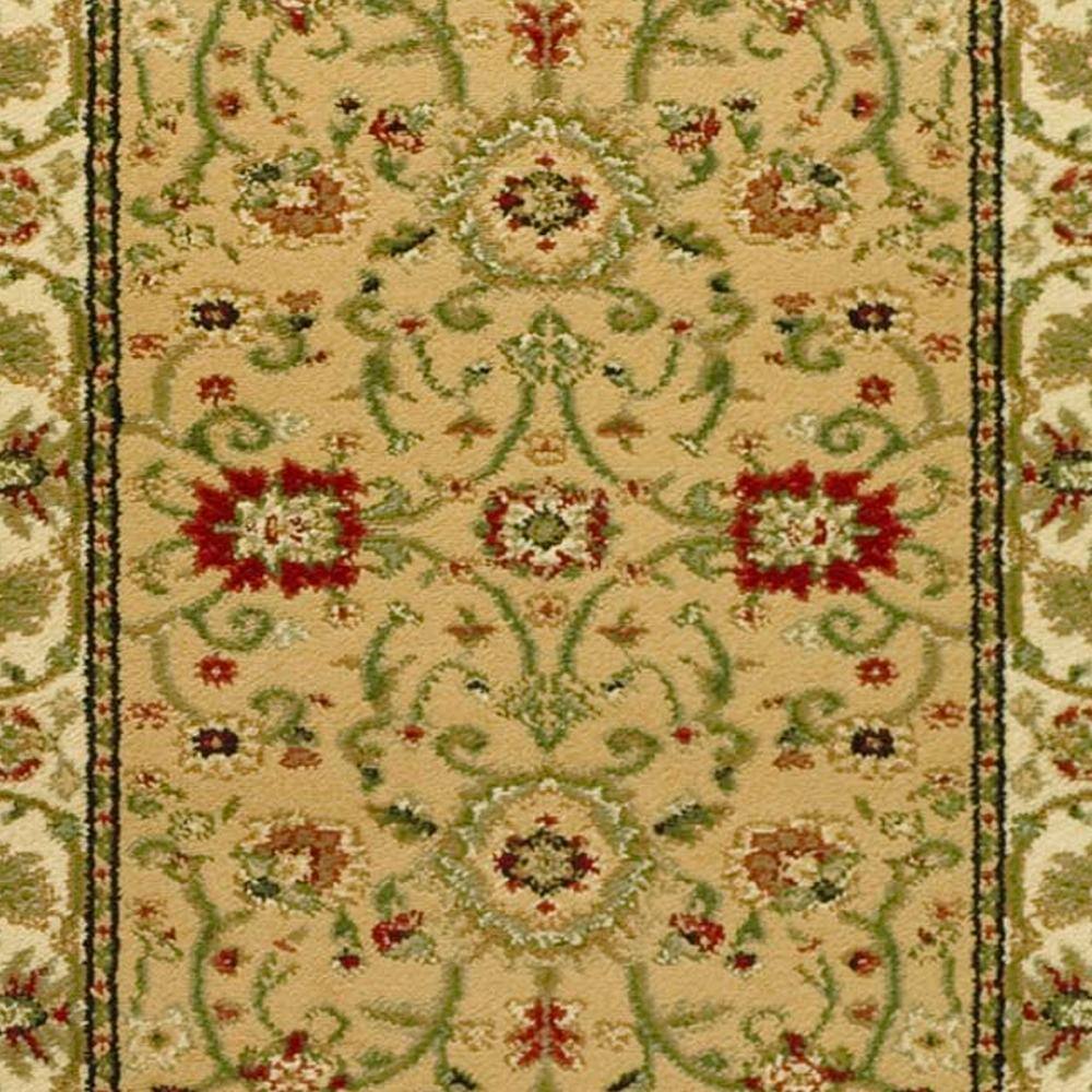 Handmade Ivory Floral Rectangular Synthetic Area Rug