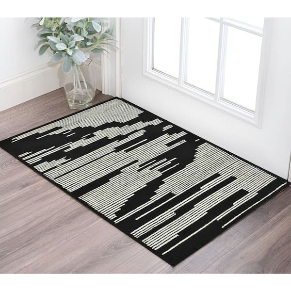 2 ft. x 3 ft. Multi-Colored Wool Abstract Hand Hooked Area Rug