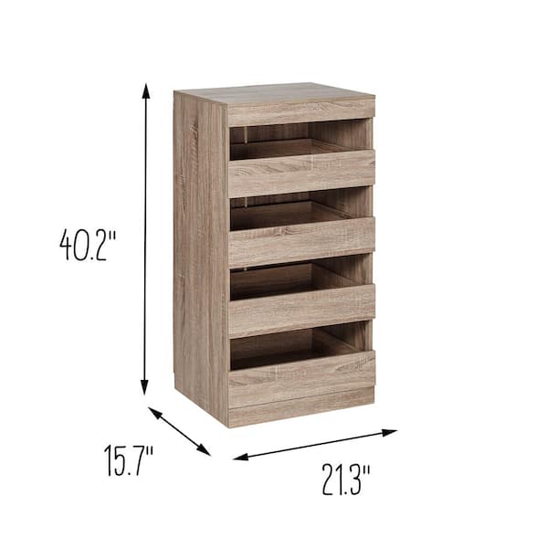 Honey-Can-Do Freestanding Stackable Shelf Unit Brown